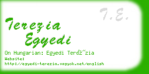 terezia egyedi business card